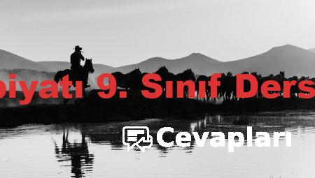 Türk Dili ve Edebiyatı 9. Sınıf Ders Kitabı Cevapları